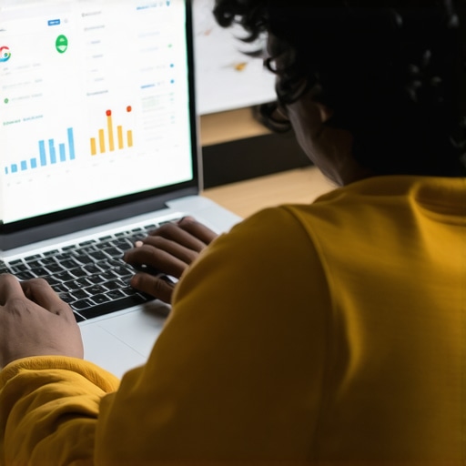Analyzing Google Maps Metrics for Better Engagement Business owner reviewing Google Maps engagement data on a laptop