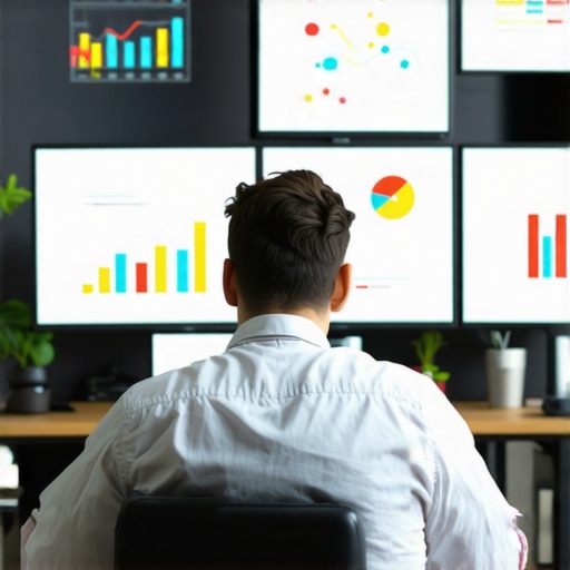 Data-Driven Local SEO Strategy Strategist analyzing local SEO performance data on multiple screens.