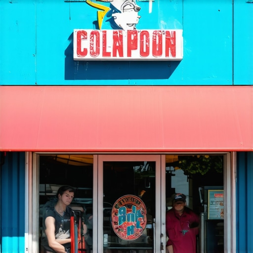 Photo of a welcoming storefront of a local business with staff outside