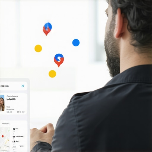 Business owner enhancing Google Maps profile with fresh photos and review responses