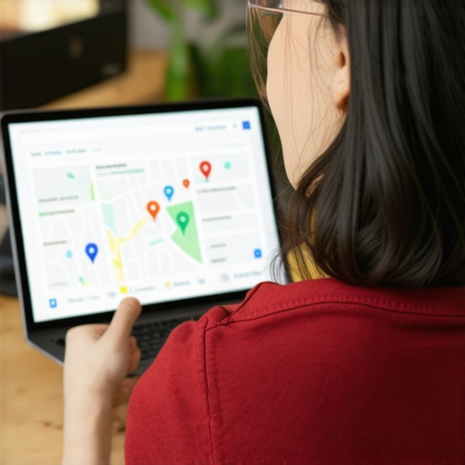 Business owner responding to reviews and updating listing on Google Maps