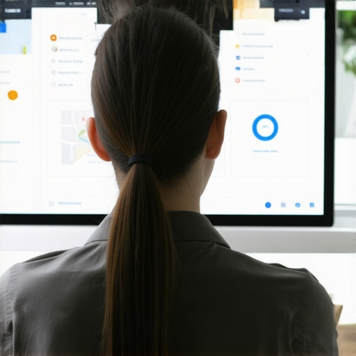 Person reviewing analytics on a computer monitor displaying Google Maps and call tracking metrics