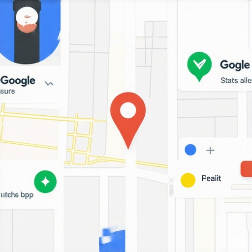 Diagram of Google Maps profile highlighting engagement features and call buttons