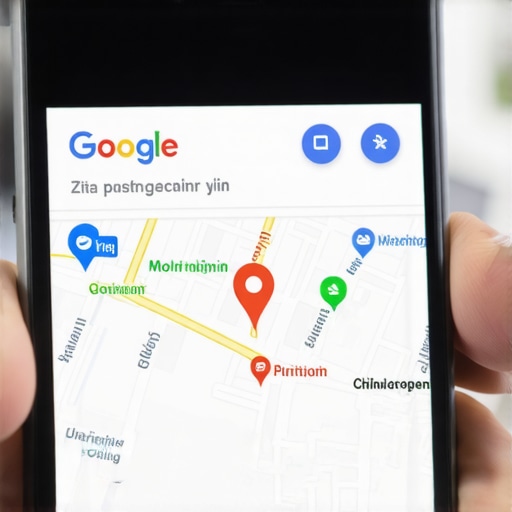 Smartphone screen showing a local business profile in Google Maps