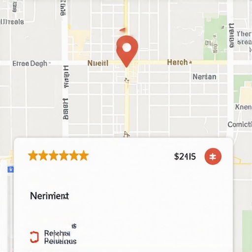Business listing on Google Maps with prominent call button and positive reviews