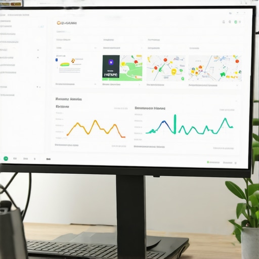 Person reviewing analytics for Google Maps profile performance.