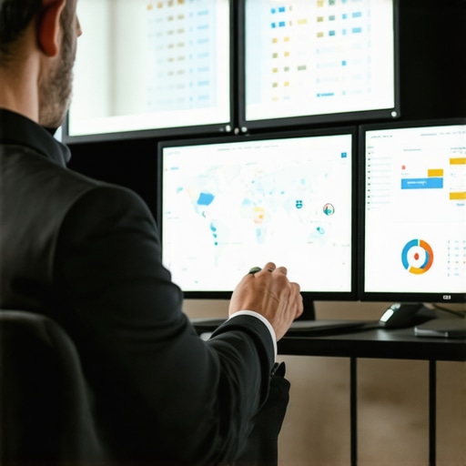 A person reviewing maps and analytics for local call optimization