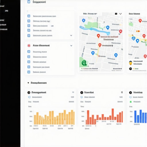 Dashboard with Local SEO Metrics A detailed dashboard display showcasing Google Maps engagement metrics, reviews, and optimization tools.
