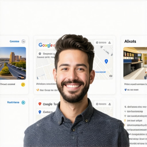 Business owner uploading photos and editing profile on Google Maps