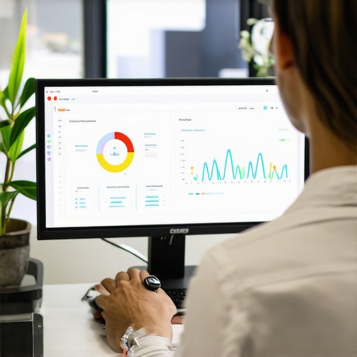 A person analyzing engagement data on a computer screen with call analytics