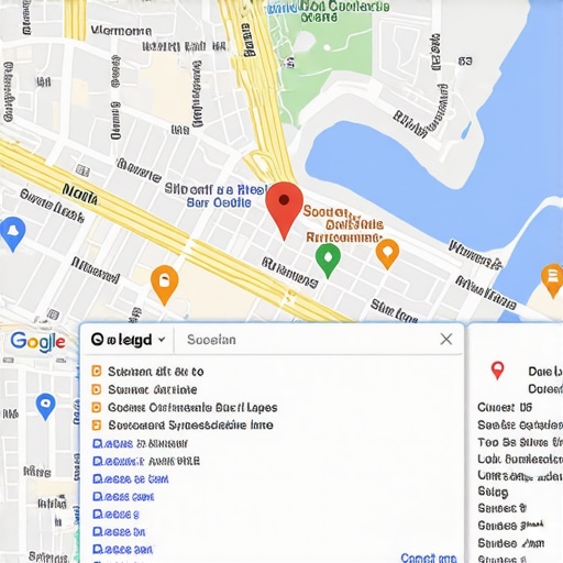 Google Maps profile with prominent call button and contact details
