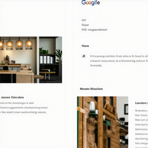 Google My Business profile with call-to-action badges, photos, and Q&A sections for increased engagement