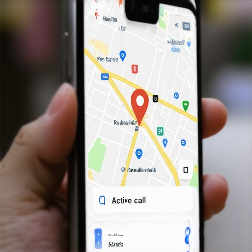 Smartphone screen showing an engaging Google Maps profile with a prominent call button