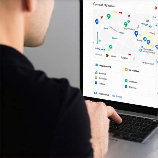 Optimizing GMB Profile for Local Calls Business owner reviewing Google Maps profile on laptop