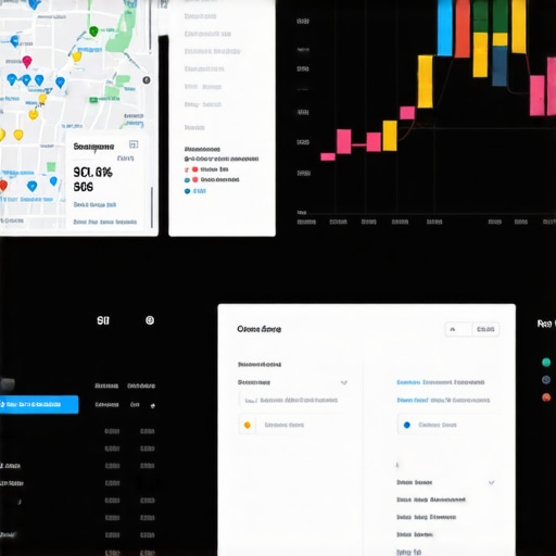 A person analyzing local SEO performance metrics on a digital dashboard.
