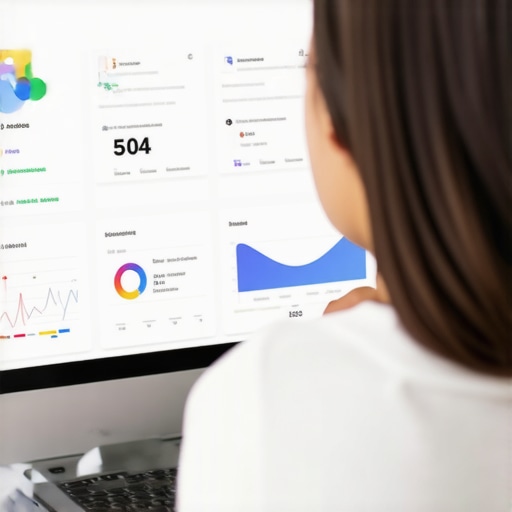Business owner analyzing Google My Business profile and metrics